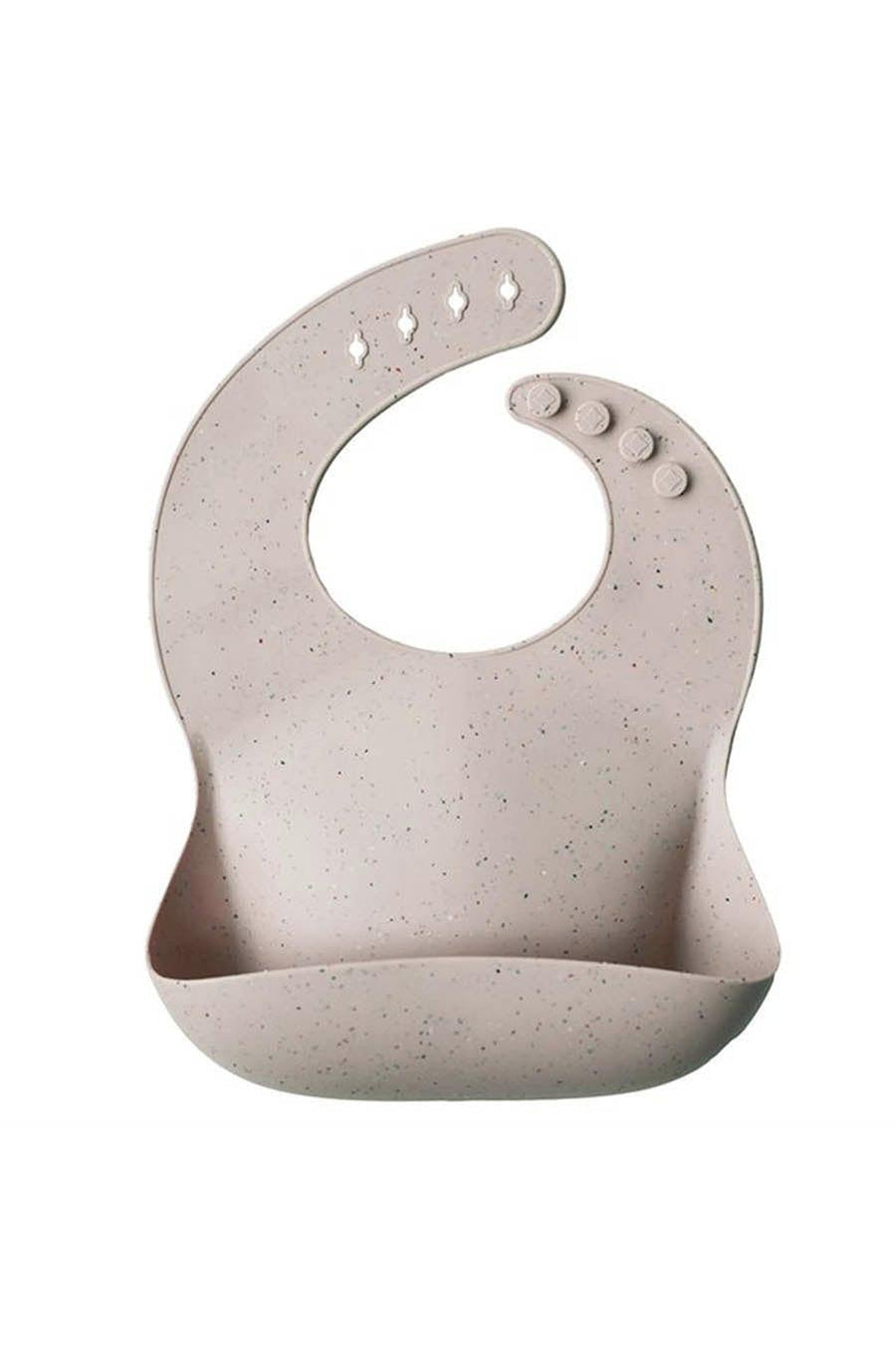 Mushie Silicone Baby Bib, Sand Terrazzo - Hello Little Birdie