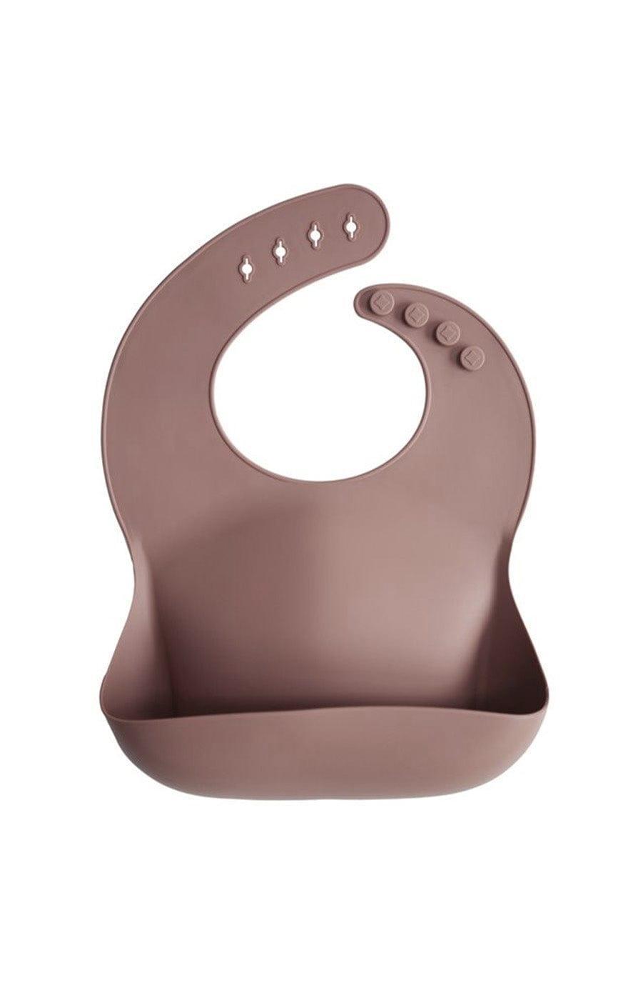 Mushie Silicone Baby Bib, Woodchuck - Hello Little Birdie