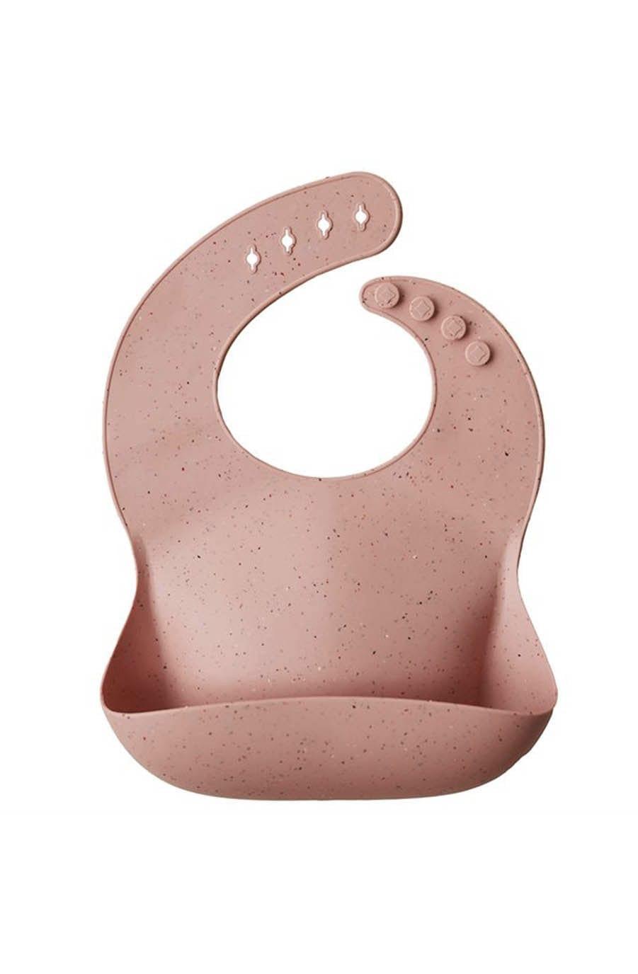 Mushie Silicone Bib, Peach Terrazzo - Hello Little Birdie