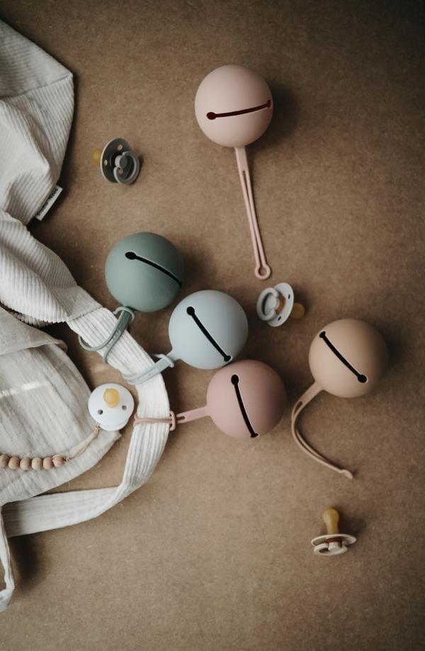Mushie Silicone Dummy/Pacifier Holder Case, Dried Thyme - Hello Little Birdie