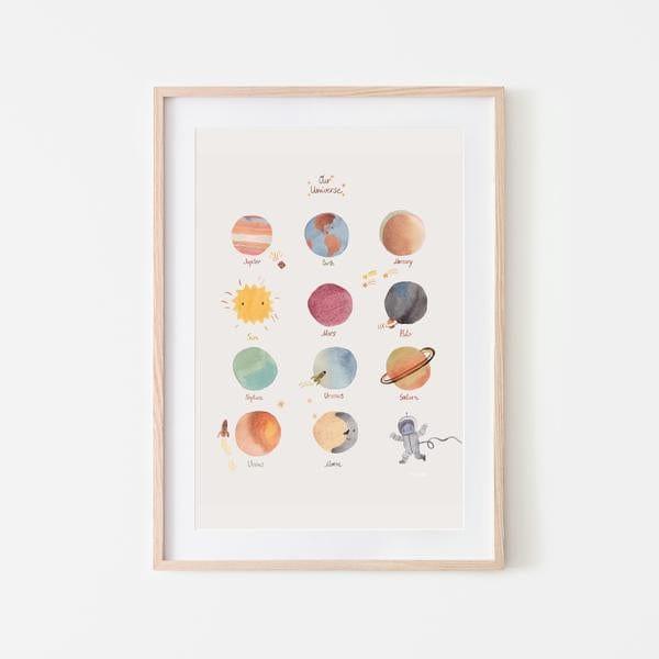 Mushie Space Poster - Hello Little Birdie