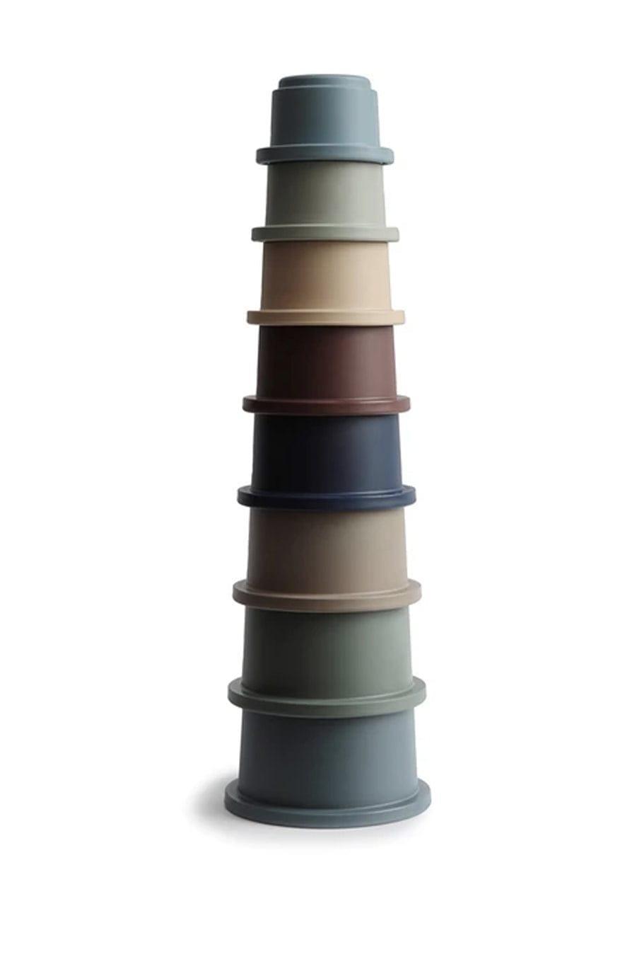 Mushie Stacking Cups Toy, Forest - Hello Little Birdie