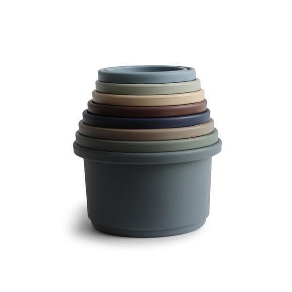 Mushie Stacking Cups Toy, Forest - Hello Little Birdie