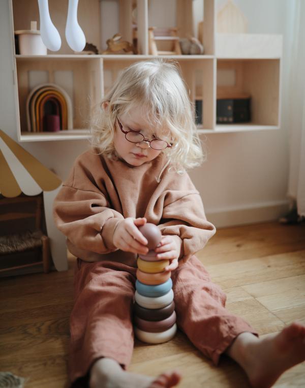 Mushie Stacking Rings Toy, Original - Hello Little Birdie