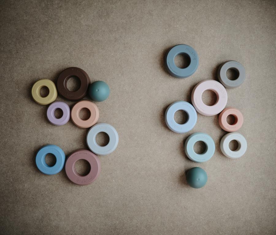 Mushie Stacking Rings Toy, Original - Hello Little Birdie