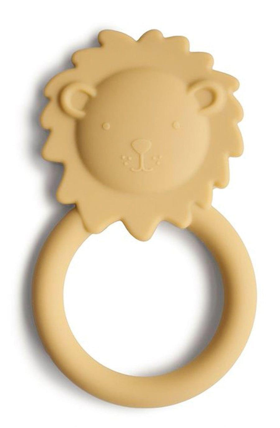 Mushie Teether Lion Soft Yellow - Hello Little Birdie