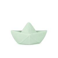 Oli & Carol Origami Boat Bath Toy, Mint - Hello Little Birdie