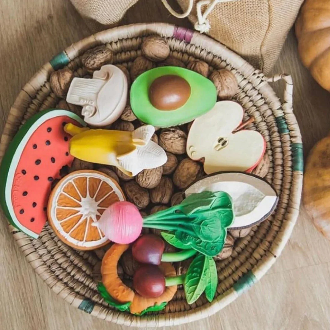 Oli Carol Teether Arnold the Avocado Hello Little Birdie