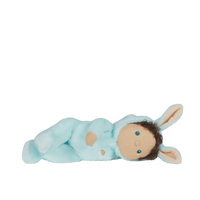 Olli Ella Dinky Dinkum Fluffle Doll, Basil Bunny, Misty Blue - Hello Little Birdie