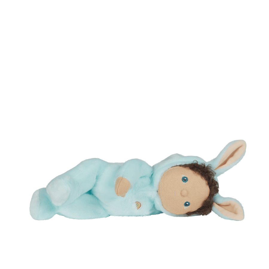 Olli Ella Dinky Dinkum Fluffle Doll, Basil Bunny, Misty Blue - Hello Little Birdie