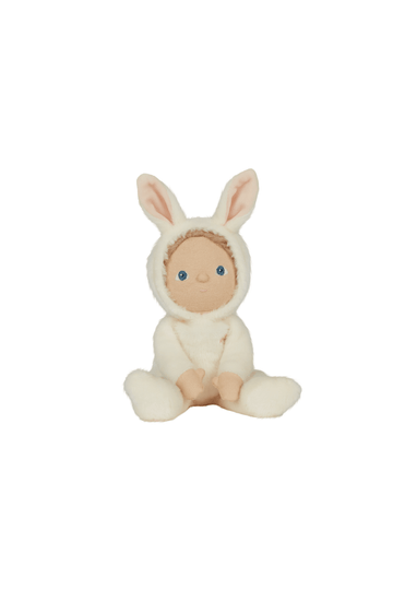 Olli Ella Dinky Dinkum Fluffle Doll, Bobbin Bunny, Ivory - Hello Little Birdie