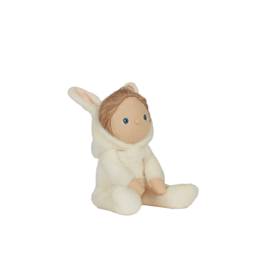 Olli Ella Dinky Dinkum Fluffle Doll, Bobbin Bunny, Ivory - Hello Little Birdie