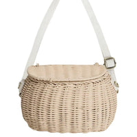 Olli Ella Mini Chari Bag, Straw - Hello Little Birdie