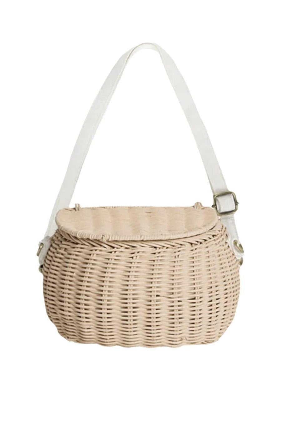 Olli Ella Mini Chari Bag, Straw - Hello Little Birdie