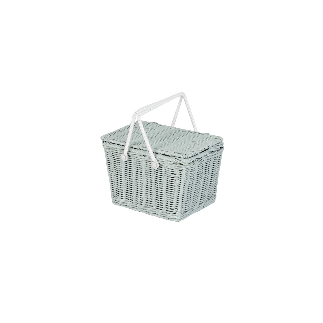 Olli Ella Piki Rattan Basket, Vintage Blue - Hello Little Birdie