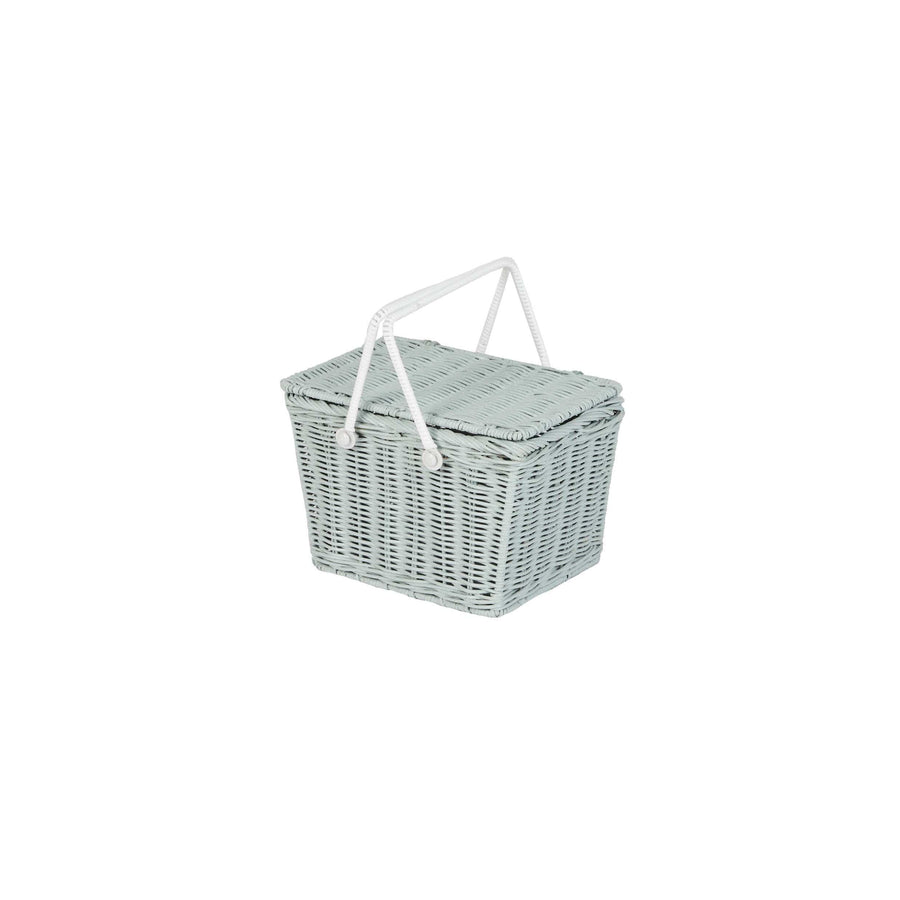 Olli Ella Piki Rattan Basket, Vintage Blue - Hello Little Birdie
