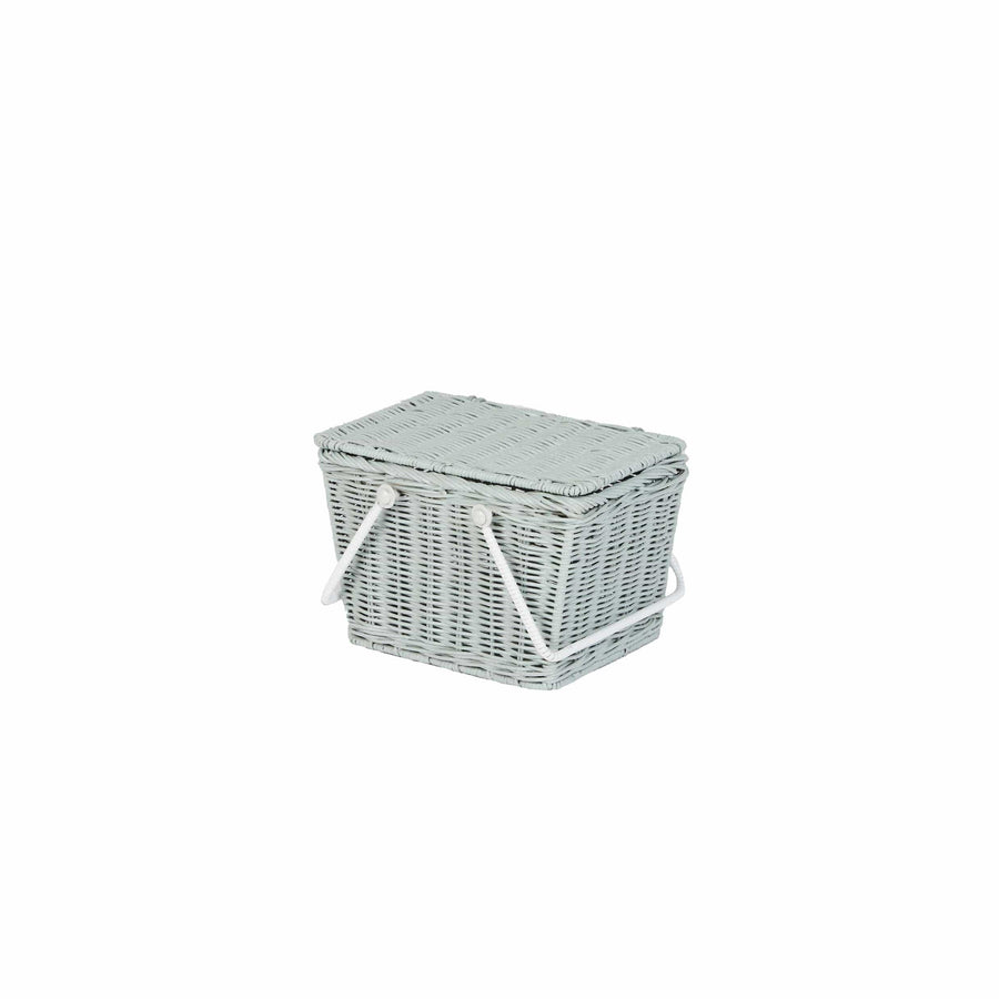 Olli Ella Piki Rattan Basket, Vintage Blue - Hello Little Birdie