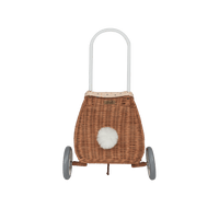 Olli Ella Rattan Bunny Luggy with Lining, Gumdrop - Hello Little Birdie