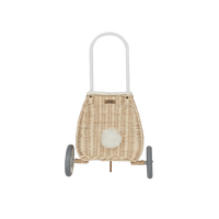 Olli Ella Rattan Bunny Luggy with Lining, Pansy - Hello Little Birdie