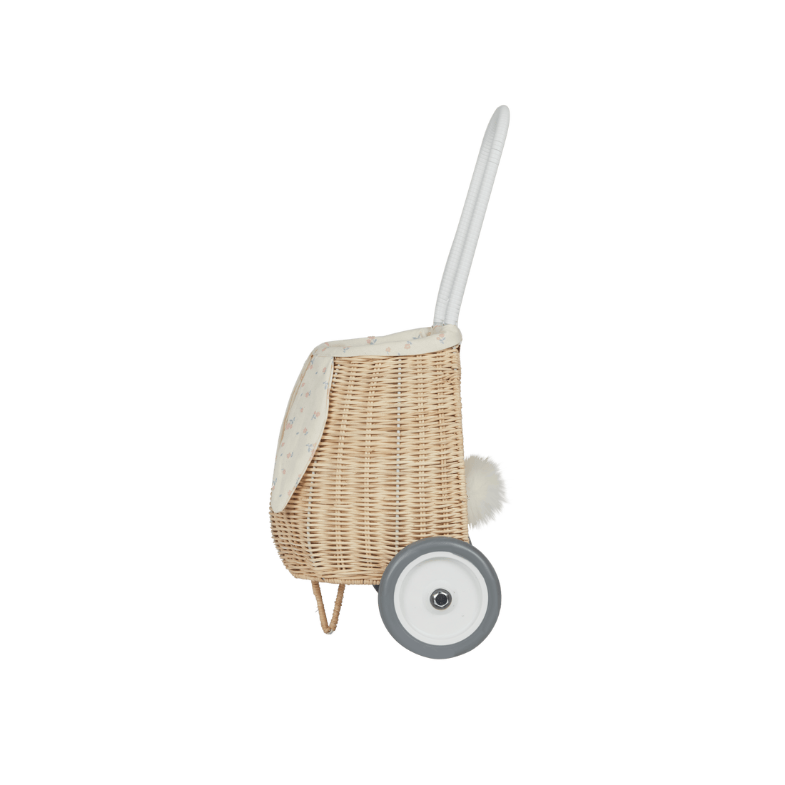 Olli Ella Rattan Bunny Luggy with Lining, Pansy - Hello Little Birdie