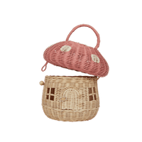 Olli Ella Rattan Mushroom Basket, Musk - Hello Little Birdie