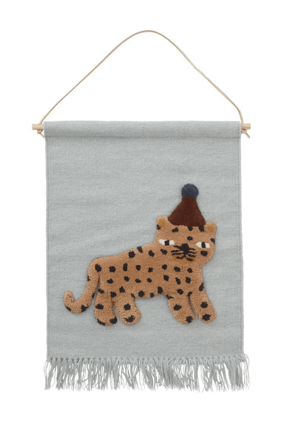 OYOY Mini, Leopard Wallhanging Dusty Blue - Hello Little Birdie