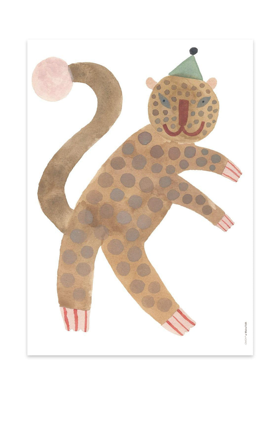 OYOY Standing Leopard Elvis Poster 50 x 70cm (PRE-ORDER MARCH) - Hello Little Birdie