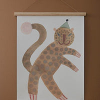 OYOY Standing Leopard Elvis Poster 50 x 70cm (PRE-ORDER MARCH) - Hello Little Birdie