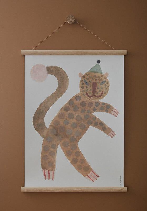 OYOY Standing Leopard Elvis Poster 50 x 70cm (PRE-ORDER MARCH) - Hello Little Birdie