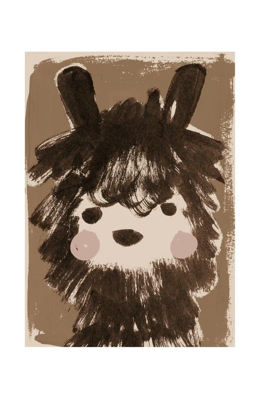 Studio Loco Wall Poster, Alpaca 50 x 70cm - Hello Little Birdie