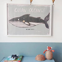 Studio Loco Wall Poster, Clean Oceans 50 x 70cm - Hello Little Birdie
