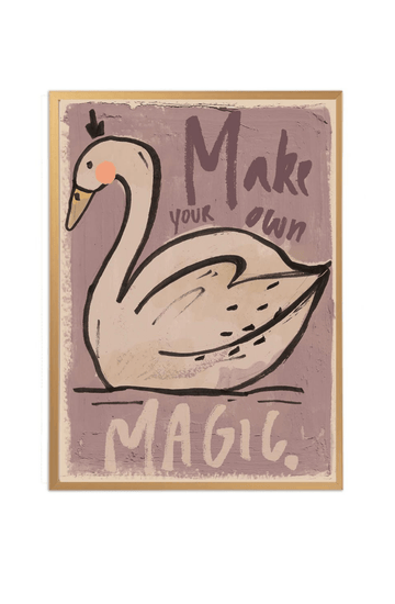 Studio Loco Wall Poster, Magic Swan 50 x 70cm - Hello Little Birdie