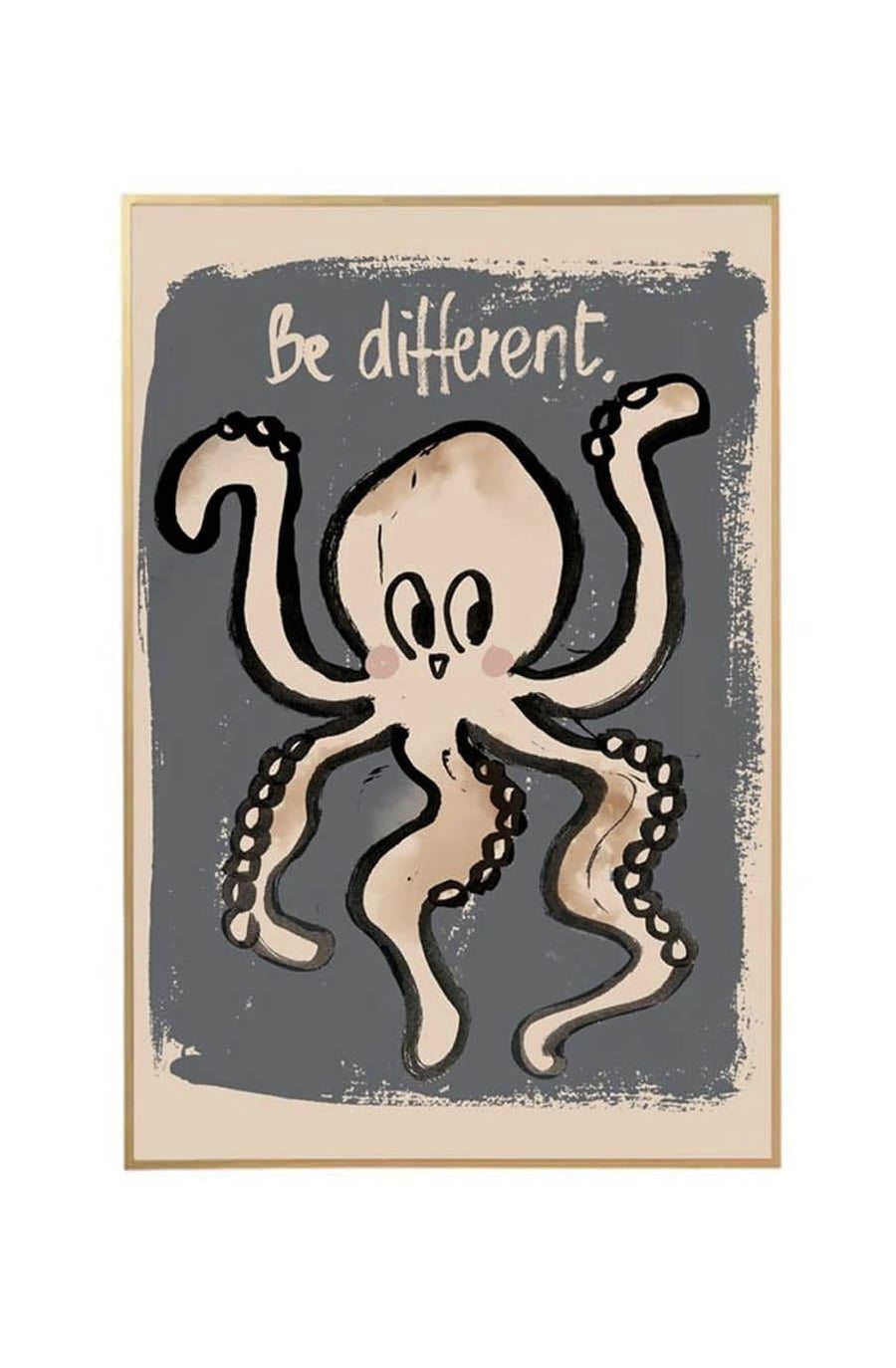 Studio Loco Wall Poster, Octopus Be Different 50 x 70cm - Hello Little Birdie