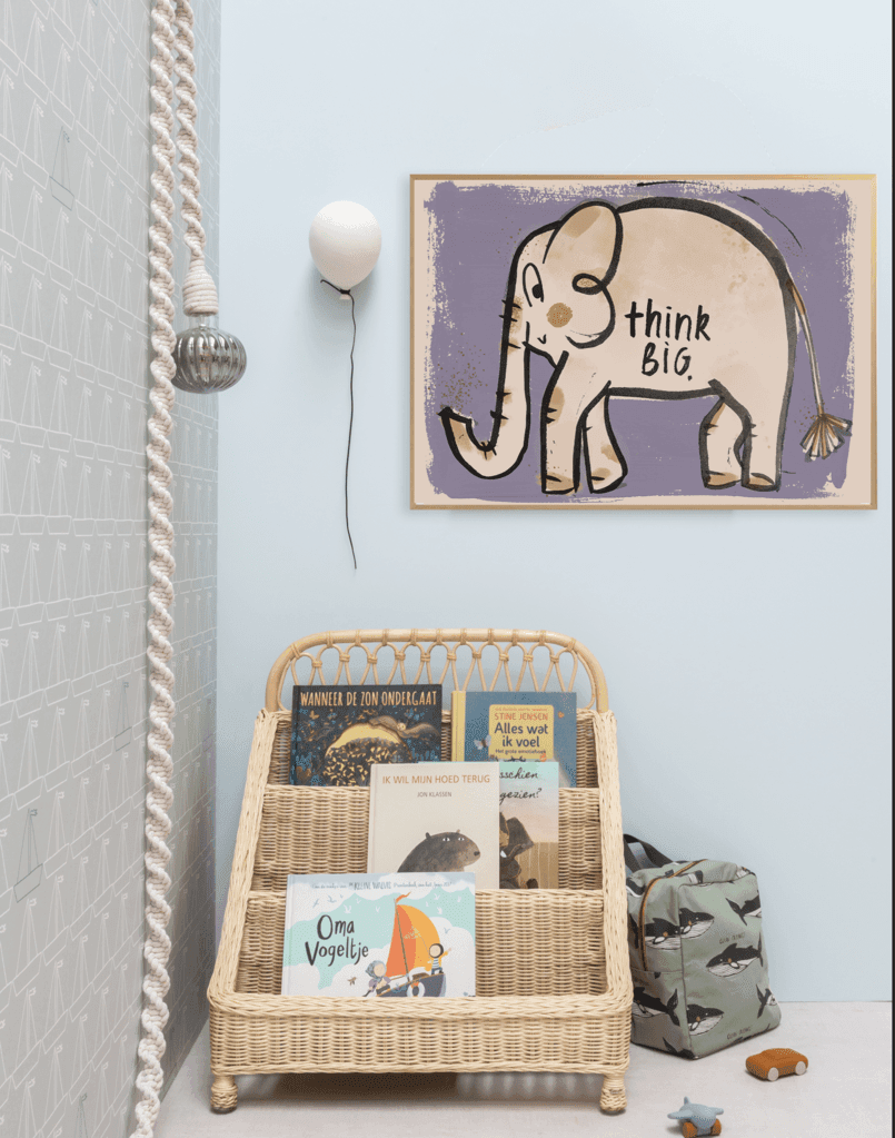 Studio Loco Wall Poster, Oli Elephant 50 x 70cm - Hello Little Birdie