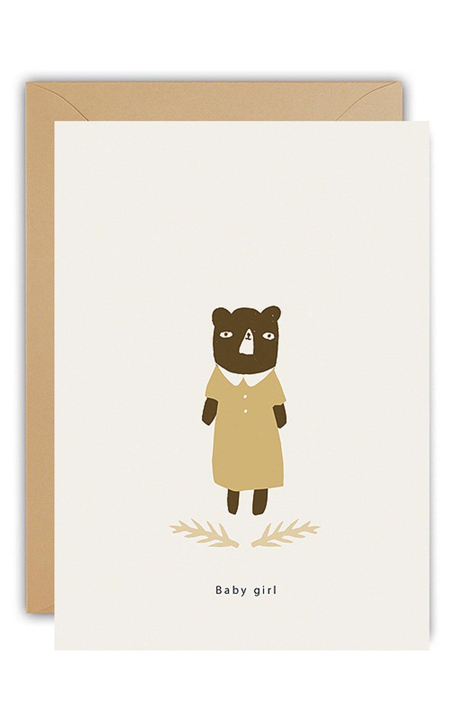 Ted & Tone Baby Girl Eco Card - Hello Little Birdie