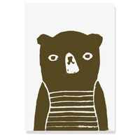 Ted & Tone Bear Print, A5 - Hello Little Birdie