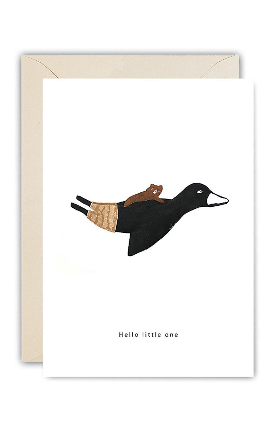 Ted & Tone Hello Little One Eco Card - Hello Little Birdie