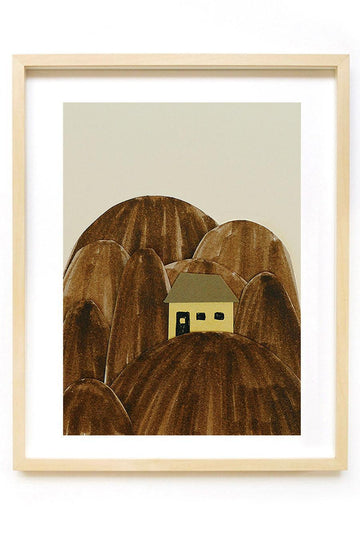 Ted & Tone Mountain Cabin Print, A3 - Hello Little Birdie