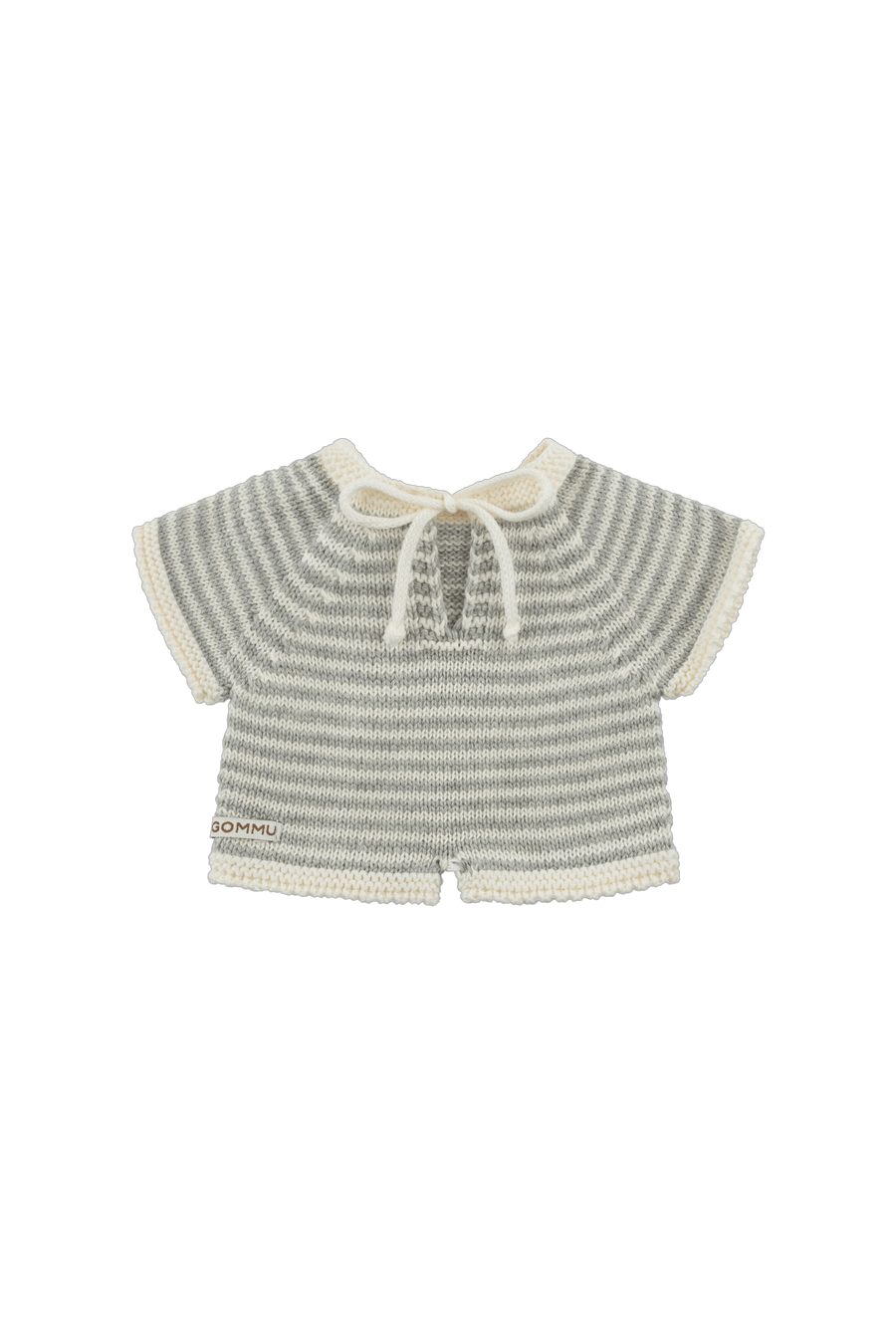 We Are Gommu, Gommu Striped Romper, Cream & Grey - Hello Little Birdie