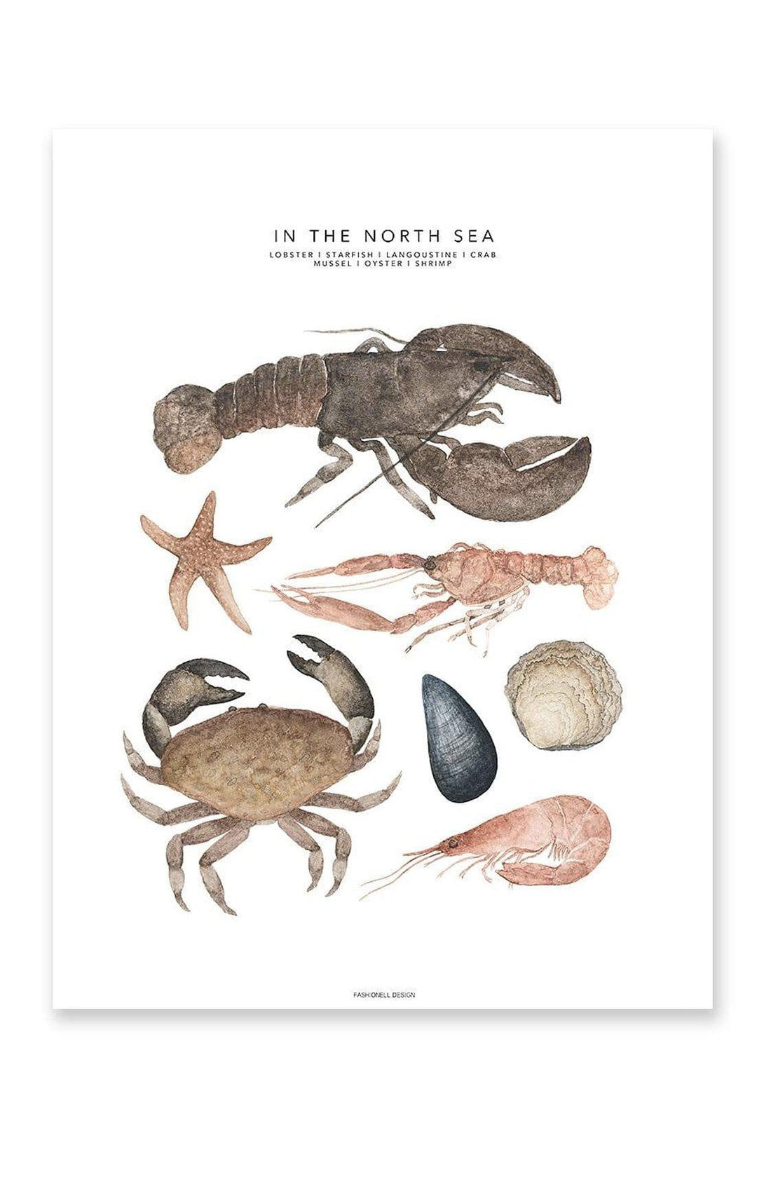 In The North Sea Print 30 x 40cm - Hello Little Birdie