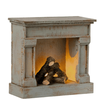 Maileg Miniature Fireplace, Vintage Blue - Hello Little Birdie