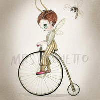 MRS MIGHETTO MR JOHN WATERCOLOUR ART PRINT 50X70CM, TINY THEATER COLLECTION - Hello Little Birdie