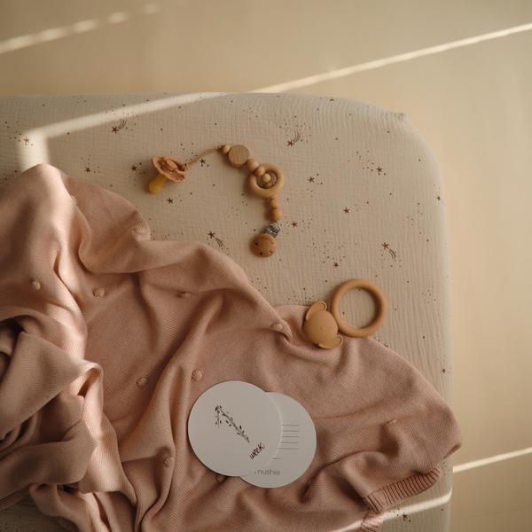 Mushie Cot Sheet Falling Stars - Hello Little Birdie