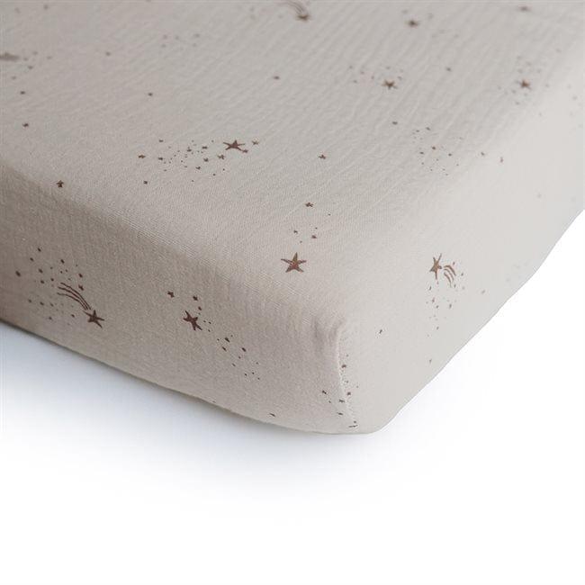 Mushie Cot Sheet Falling Stars - Hello Little Birdie