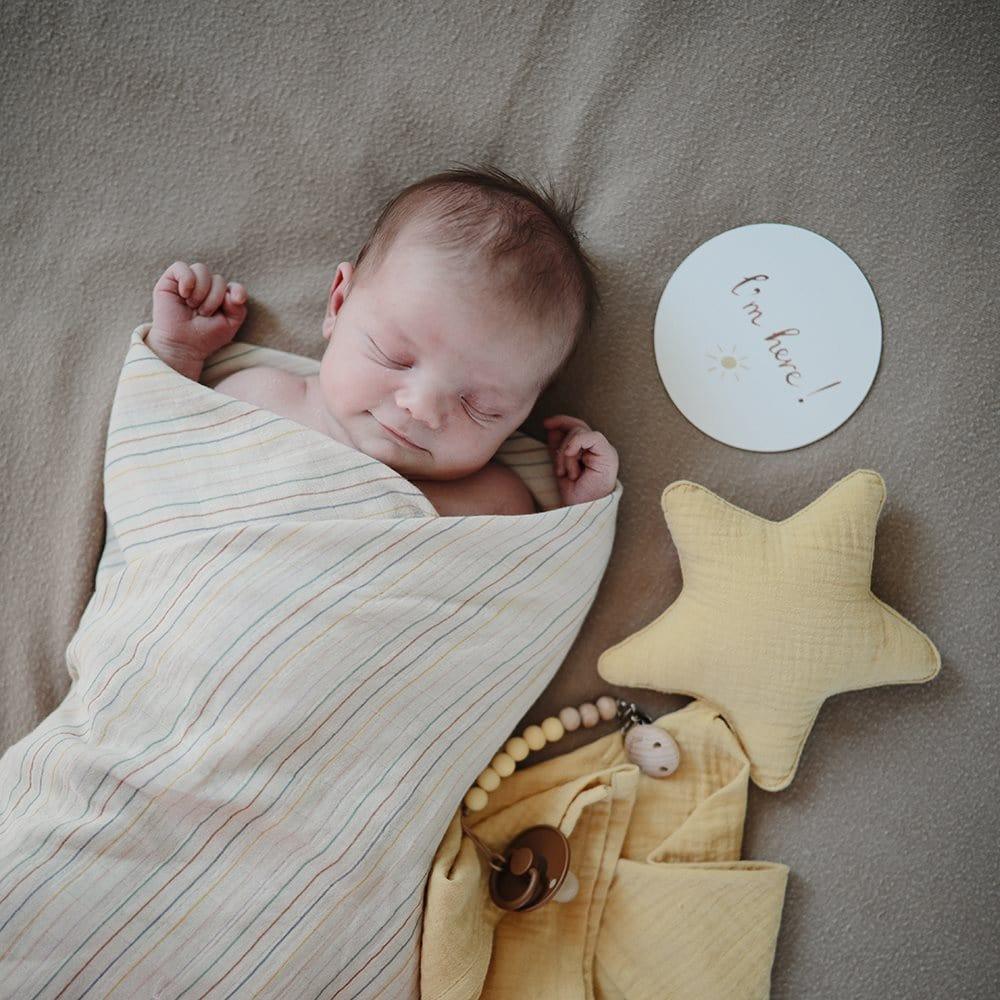 Mushie Lovey Blanket Comforter Star Fall Yellow - Hello Little Birdie