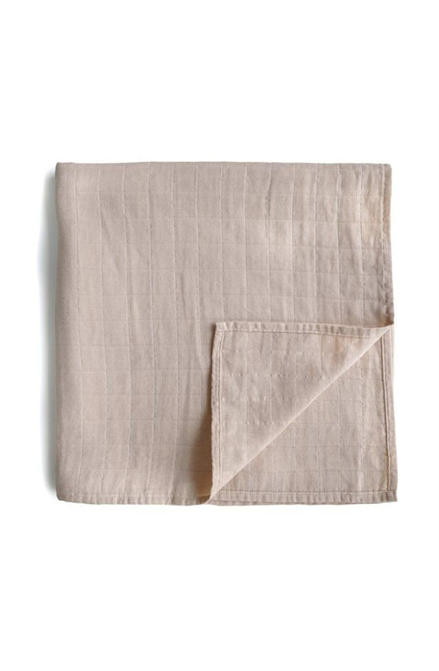 Mushie Muslin Swaddle Blanket Organic Cotton, Blush - Hello Little Birdie